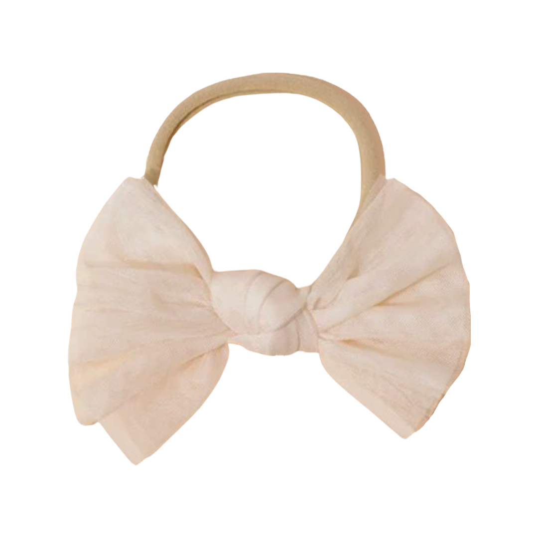 Tulle Bow - Cream