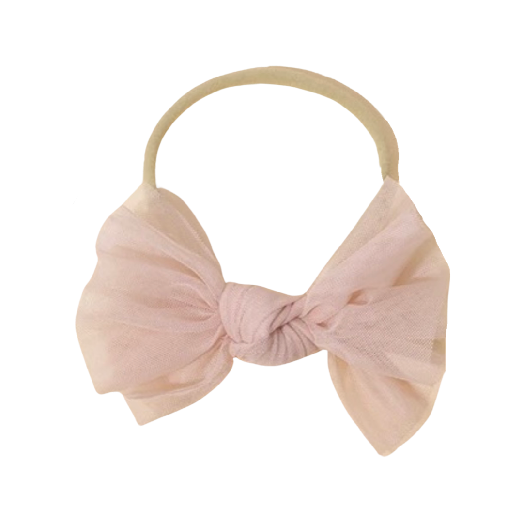 Tulle Bow - Blush