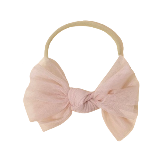 Tulle Bow - Blush